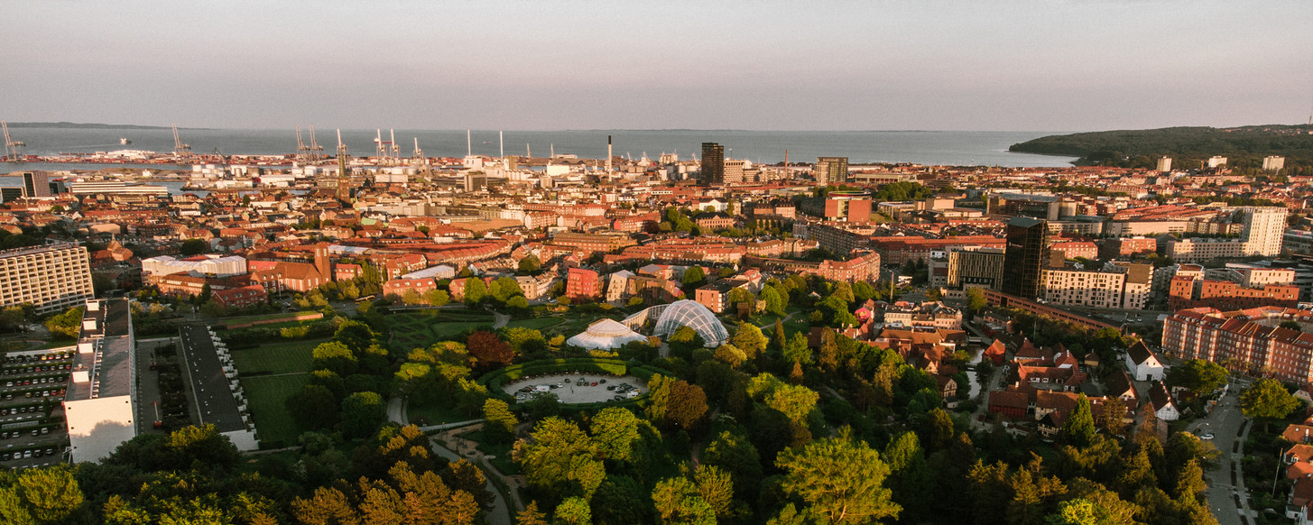Botanisk have og midtbyen_foto Aarhus Kommune